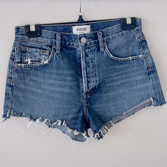 AGOLDE- Parker shorts mid-blue denim, size Like New!
